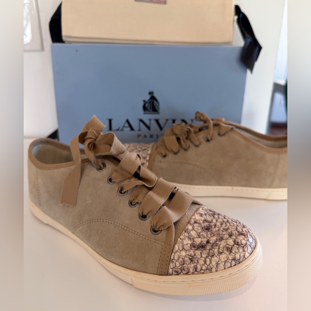 Lanvin Suede Calfskin Sneakers LIKE NEW!